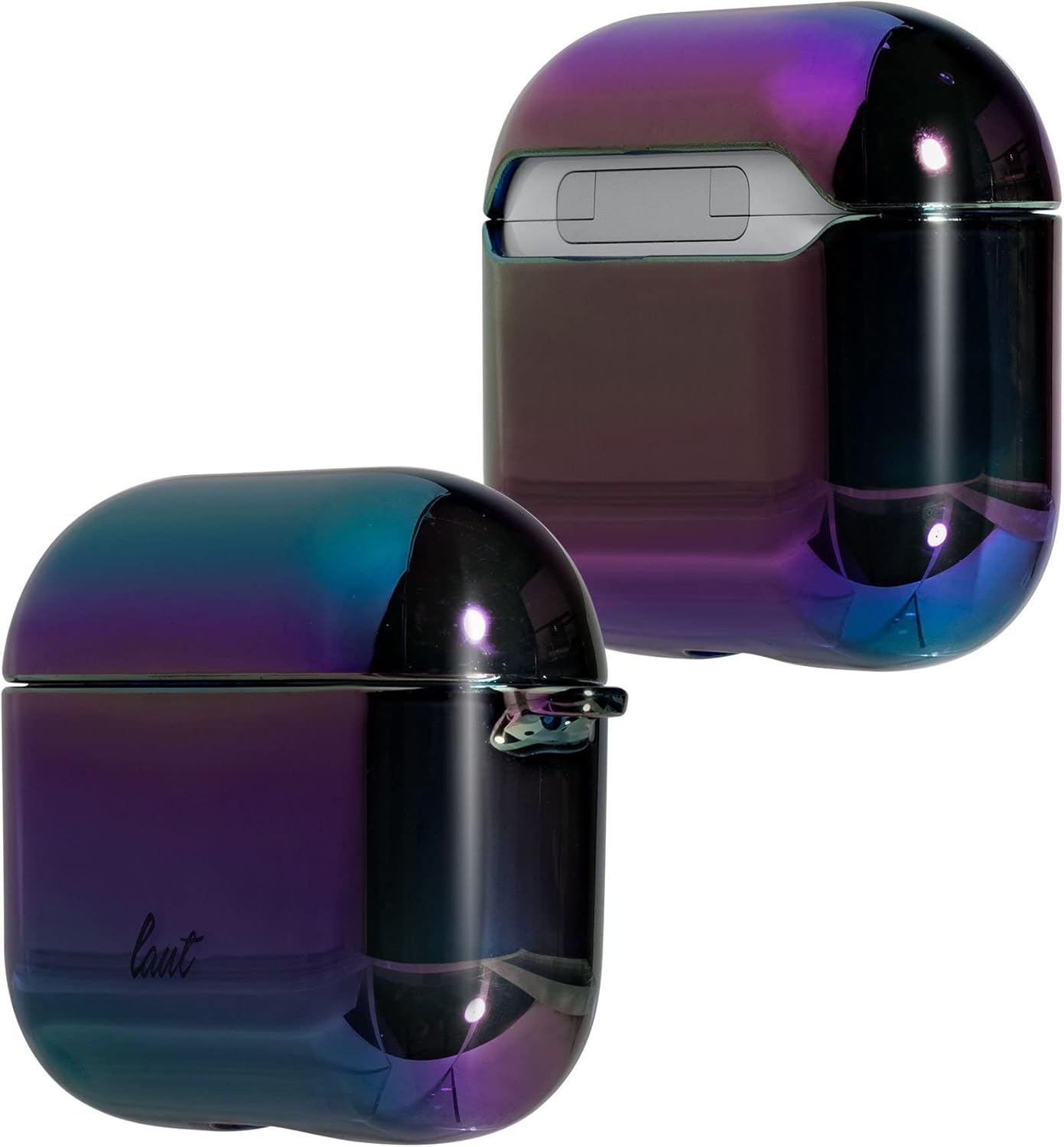 LAUT - Holo case Compatible with AirPods 3 | Iridescent Shine | Carabiner Included • Midnight