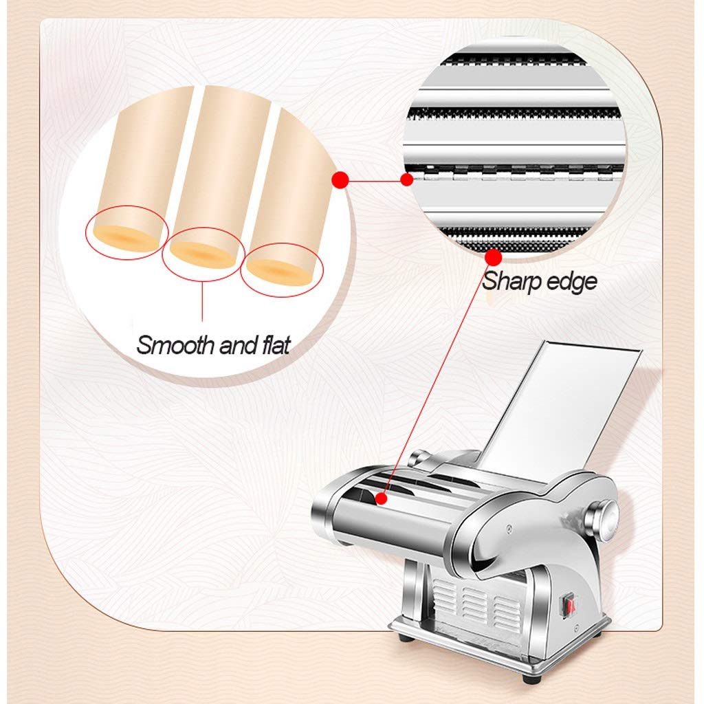 Máquina de Pasta Máquina de Pasta Máquina de prensado de Pasta eléctrica Máquina de Fideos de Acero Inoxidable Comercial Máquina de Fideos de Acero Inoxidable de 6 velocidades Ajus