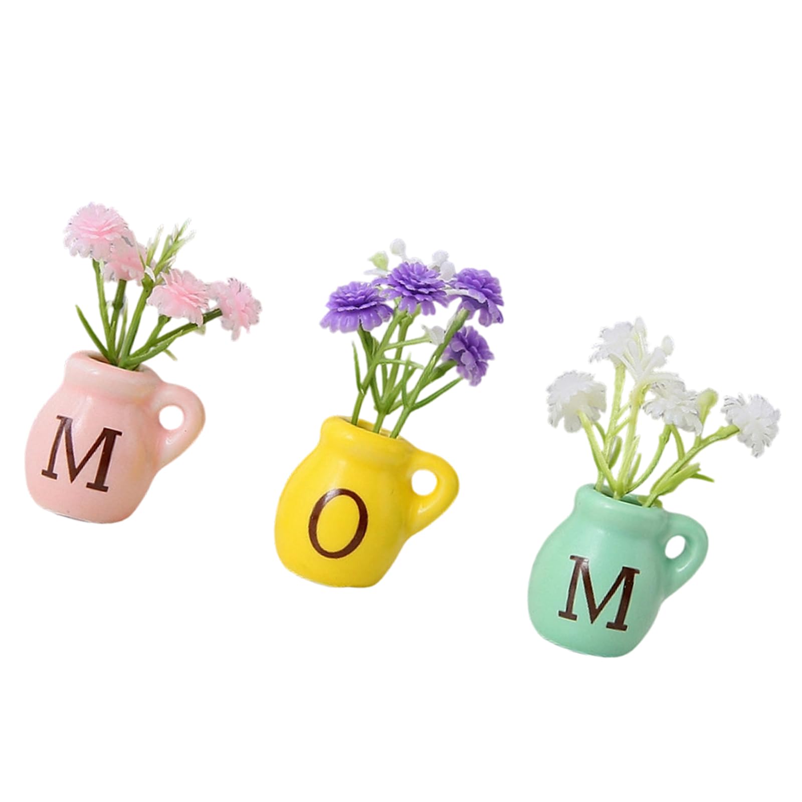 Nucelit Ceramic Fridge Magnet Set Mother Mom Refrigerator Magnets Refrigerator Accessories for Locker Offices Kitchen Minis Vase Magnets for Fridge