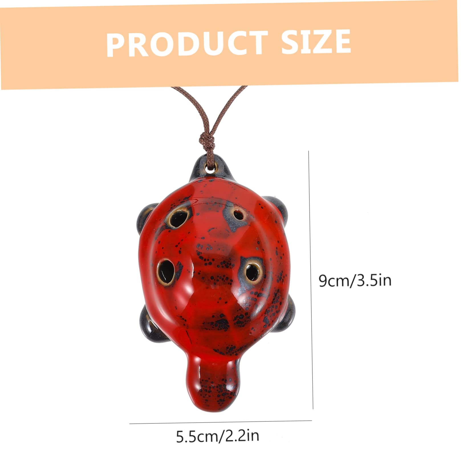 GOOHOCHY 6Hole Turtle Shaped Ocarina for Portable Ocarina Instrument present for Beginners and Adorable Design Lightweight and Easy to Carry