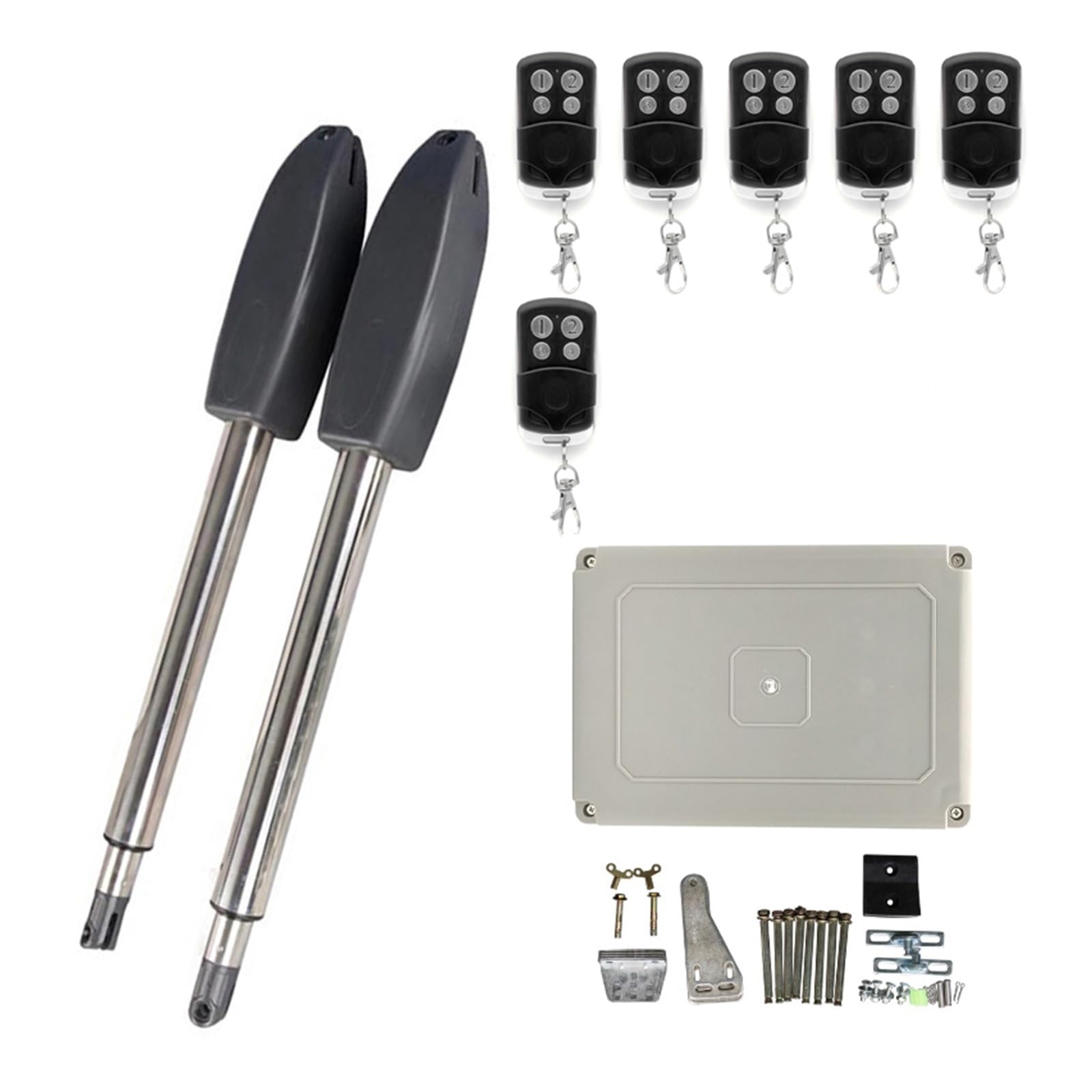 400KG Automatic Electric Swing Gate Opener Kit Pull Arm Drive Swing Door Operator Motor Actuator Multi Remote Control Optional Residential, Commercial(6 Remote)