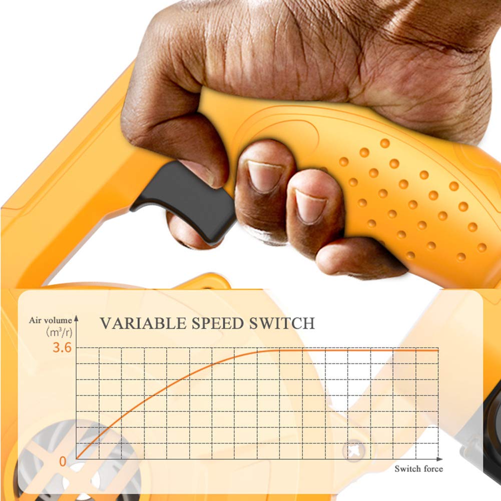 Souffleuse à Feuilles et aspirateur électrique à Main, balayeuse soufflante à Vitesse Variable sans Fil avec Batterie et Chargeur, Batterie au Lithium de 5AH
