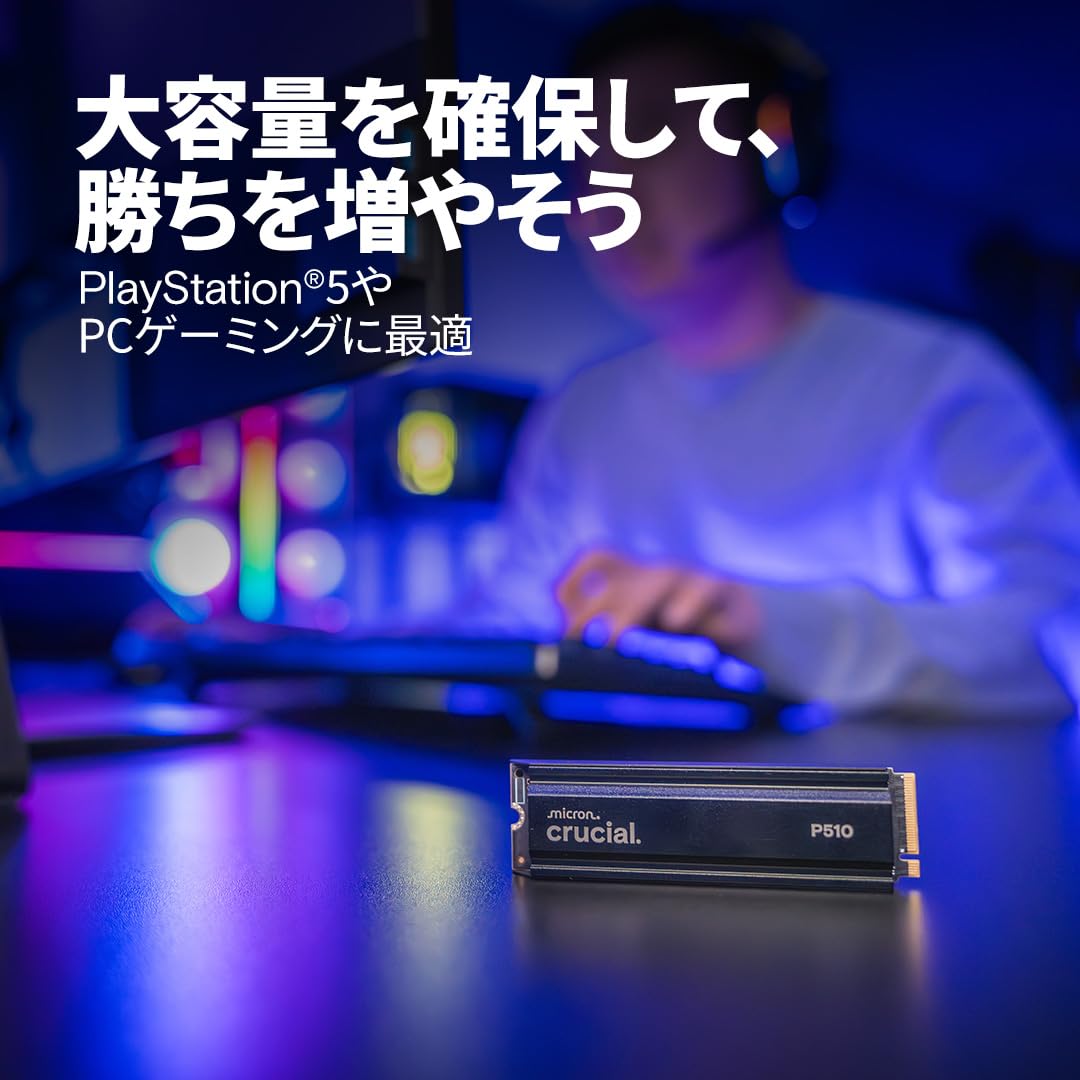Amazon.co.jp: Crucial(クルーシャル) P510 1TB ヒートシンク付き 3D