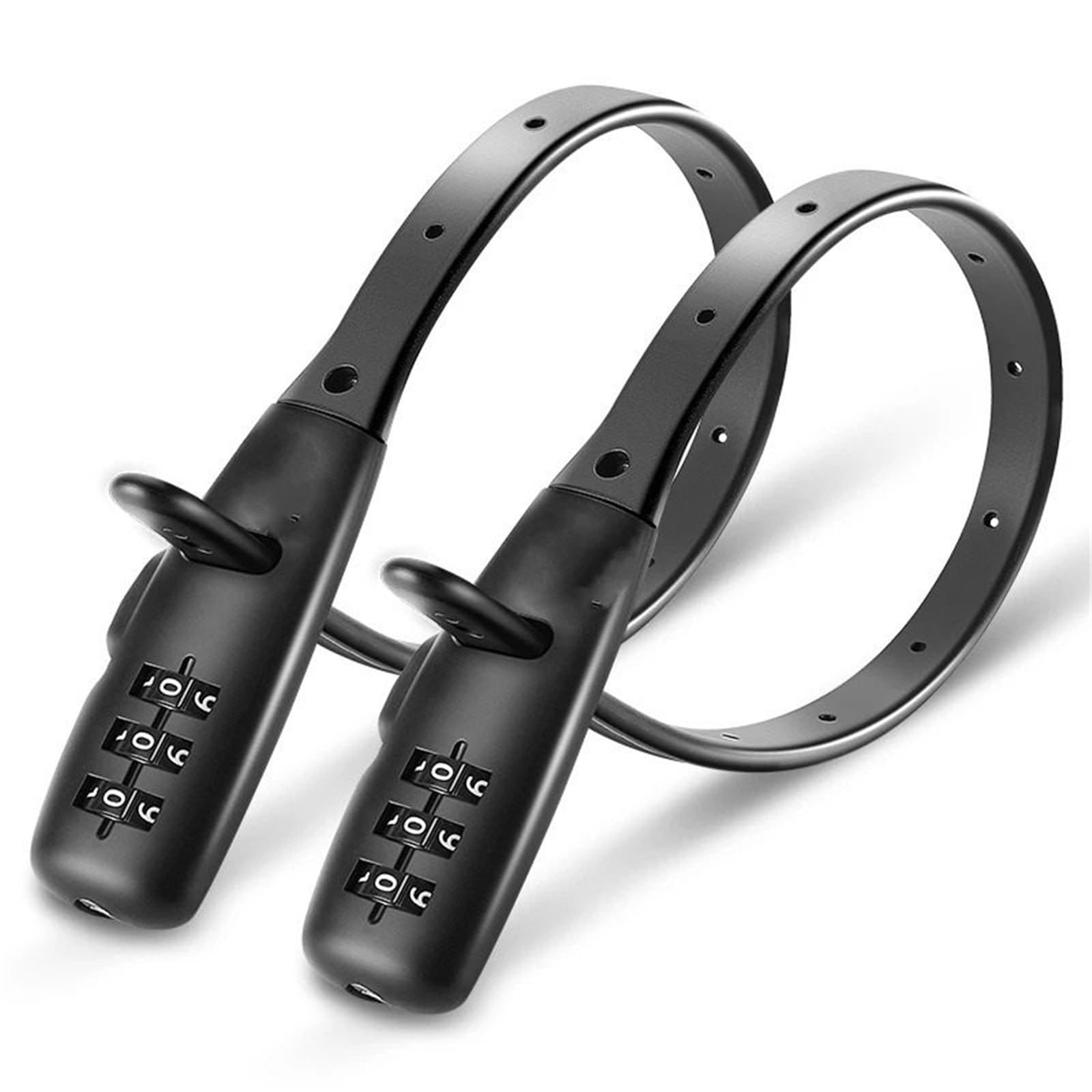 Chain Lock Bicycle Lock Portable Cable Zinc Alloy Motorcycle Helmet Password Safety Anti-Theft Adjustable Rope Motorcycle Handlebar Lock(2pcs-31cm-A)