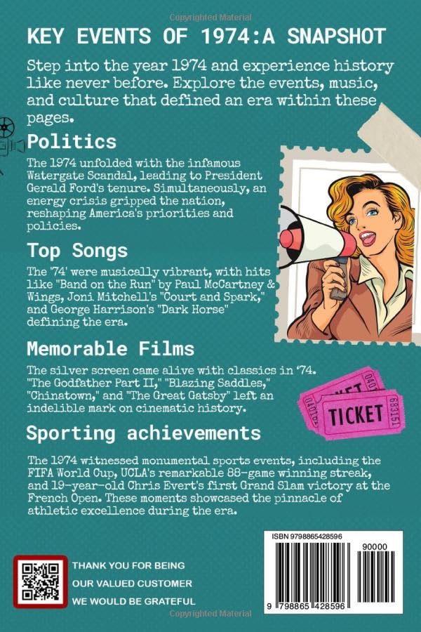 Miniatura 2 de A Year to Remember 1974 Perfect for birthdays, anniversaries, special days. Explore historical events through nostalgic photographs, fun facts