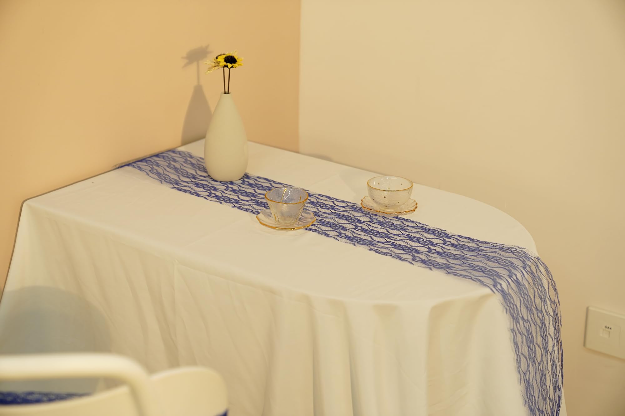 KERANEET Tischläufer Spitze 15cm X 22m - Weißes Spitzenband Für Hochzeitsdeko