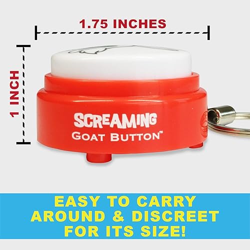 Miniatura 3 de Llavero de cabra gritando y botón Whoopee  La máquina original de gritos y pedos de cabra, gran juguete de pedos  Regalos de broma para hombres y