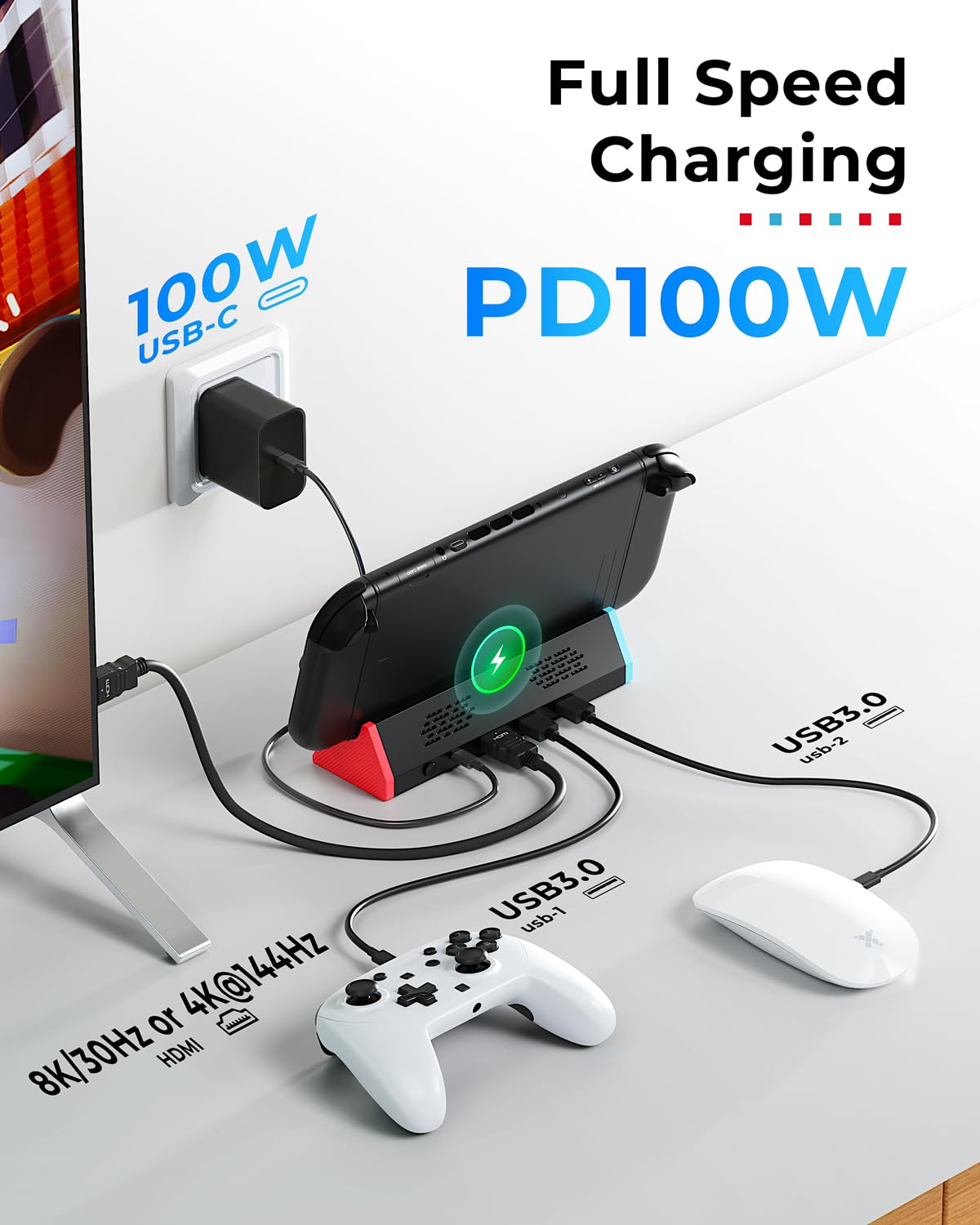 Station d'accueil Switch 2 pour Nintendo Switch 2 Dock avec HDMI 4K et