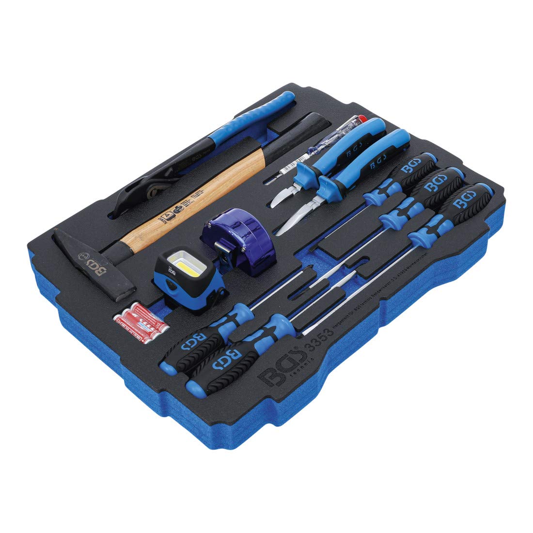 BGS 3353 | Modulo per BGS BOXSYS1 & 2: set pinze, martelli, cacciaviti | 12 pz.