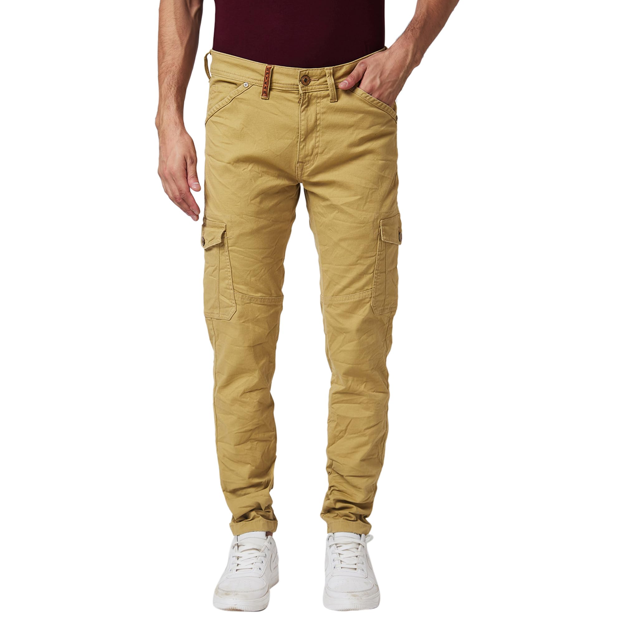 spykar Mid Rise Regular Fit Blue Jeans for Men-picture-34