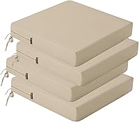 Vista 9 de idee-home Juego de 2 cojines para sillas de exterior, cojines de asiento impermeables para muebles de patio, almohadilla de repuesto para silla