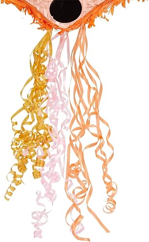 Miniatura 6 de Piñata de zorro con cuerda para decoración de baby shower, fiesta de cumpleaños (pequeña, 16 x 13 x 3 pulgadas)