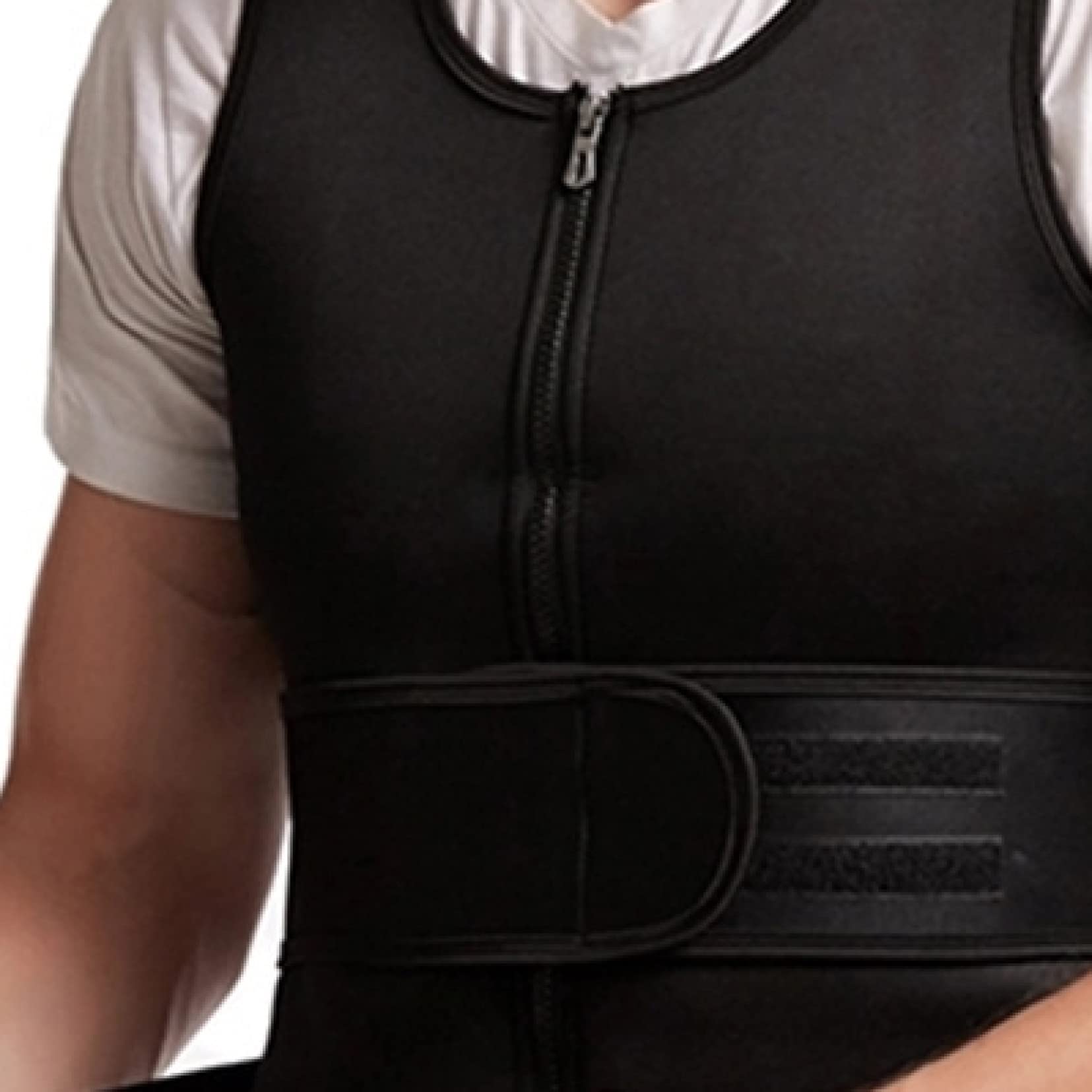 tank top do sauny gorsetowy dla mężczyzn trwała kamizelka modelująca z paskiem, szczuplejsze urządzenie do modelowania sylwetki do utraty wagi