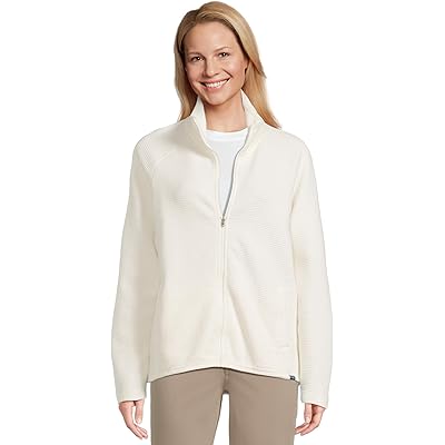 L.L.Bean Lakewashed Double-Knit Full-Zip sea salt