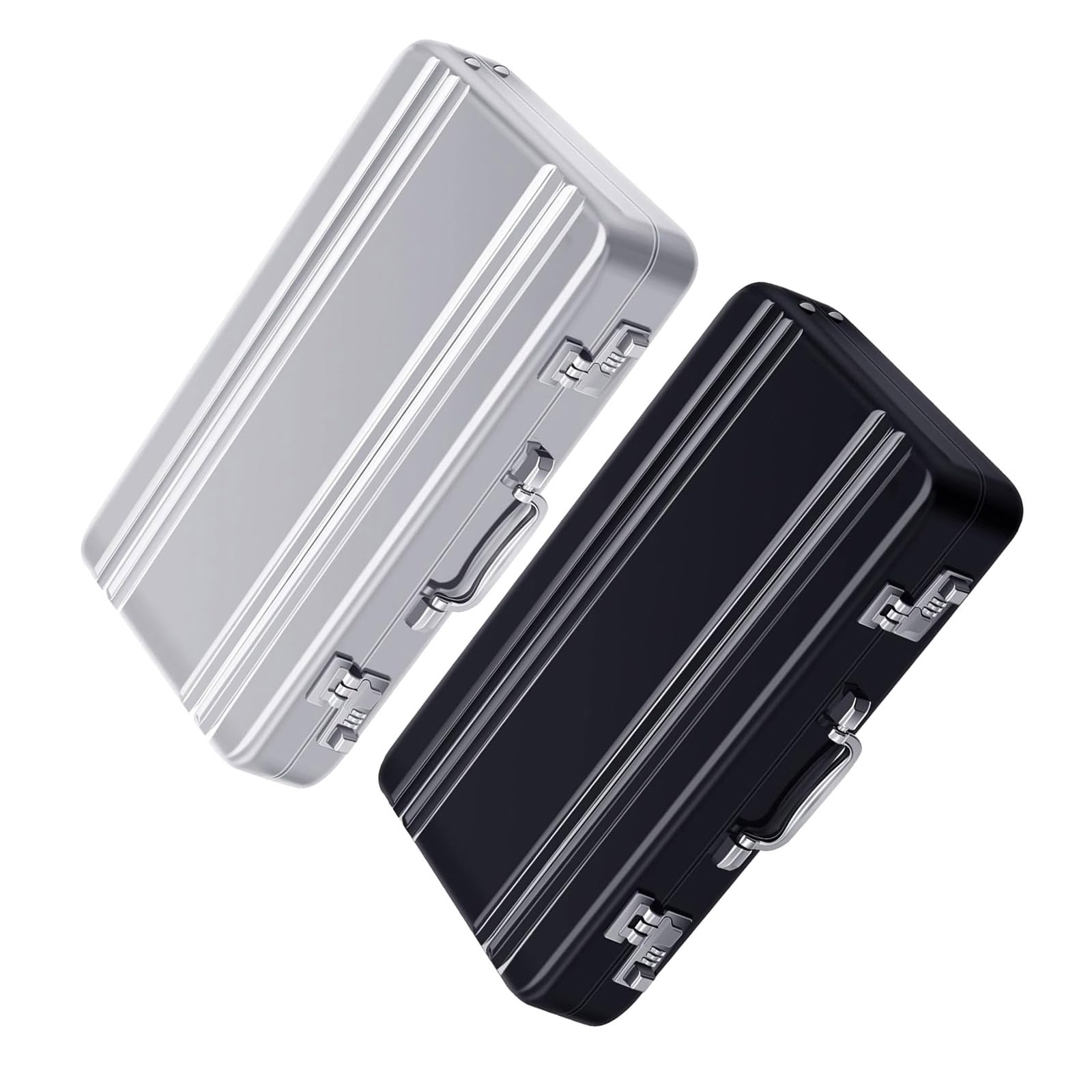 Hsioluted A 2Pcs Metal Business Card Holder 3.86X2.52inch Light Weight Portable Luminum Lloy Name Card Case For Daily Nd Travel Luminum Name Holder