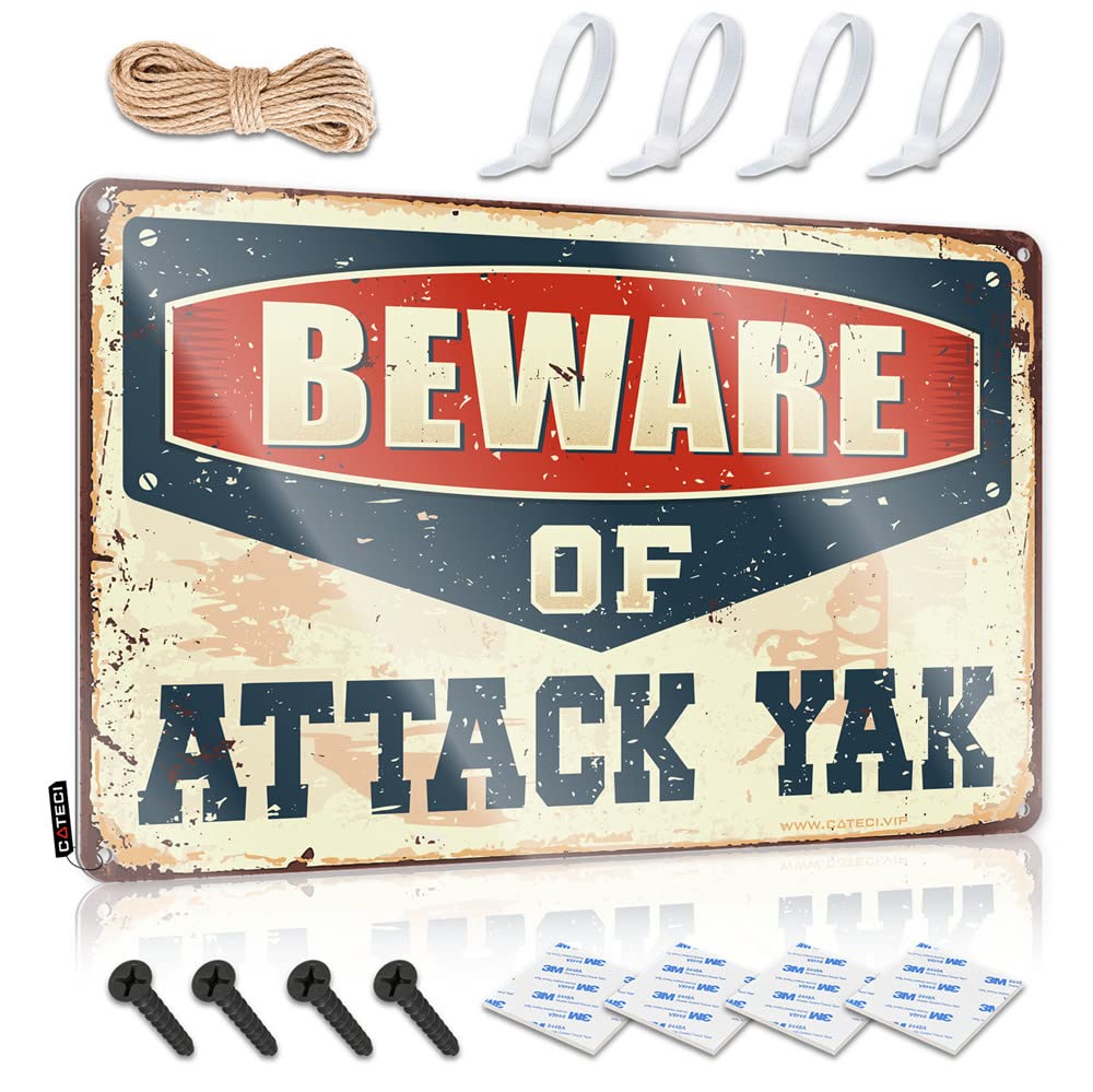 Fzfn Colour Love Custom Art | Beware Of Attack Yak Faded For Game Room Living Room(30X40cm)