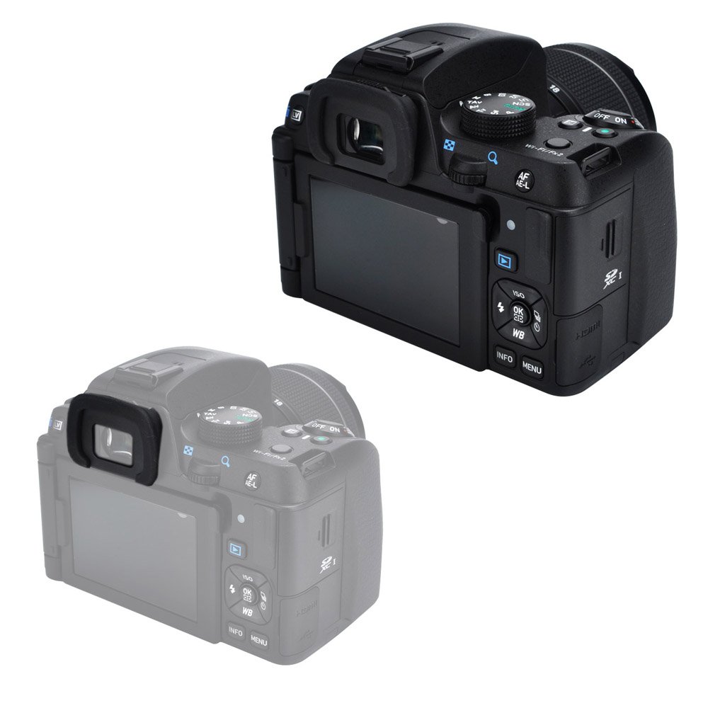 (2 sztuki) okular muszli ocznej JJC z miękkiego silikonu do Pentax KP, K5, K5II, K5IIs, K-7, K-S1, K-S2, K30, K50, K-70, K500 zastępuje kubek do oczu Pentax FR