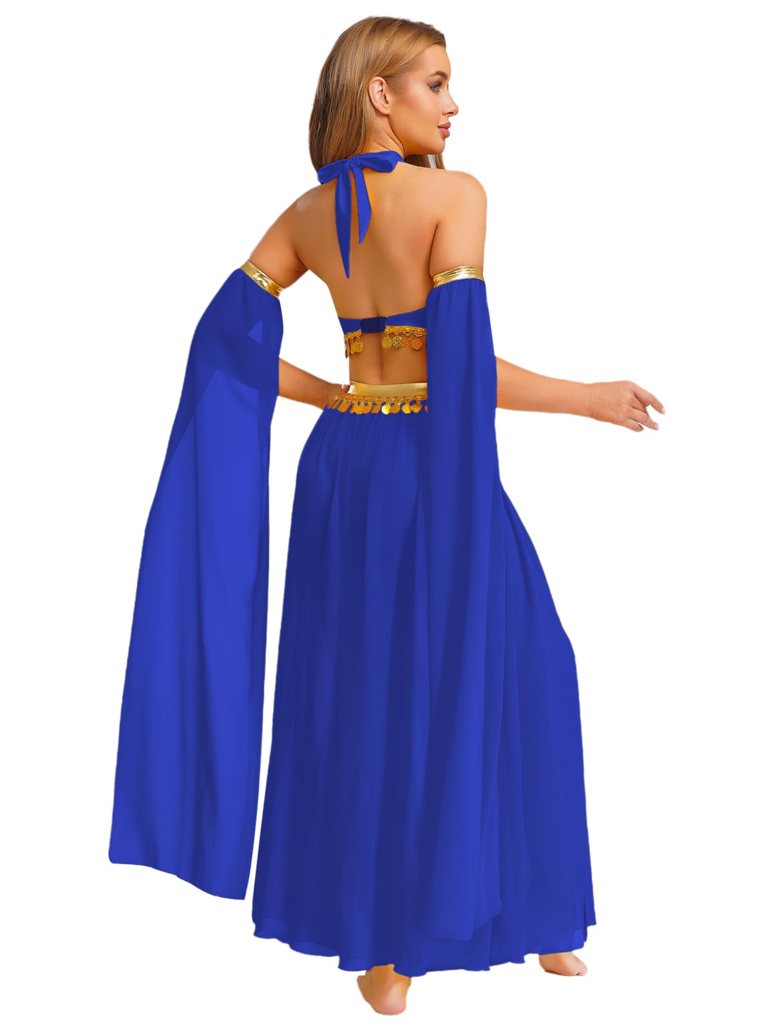 Oyolan Femme Robe Orientale Danse Tenue Oriental Robe Danse du Ventre Costume Danseuse Spectacle