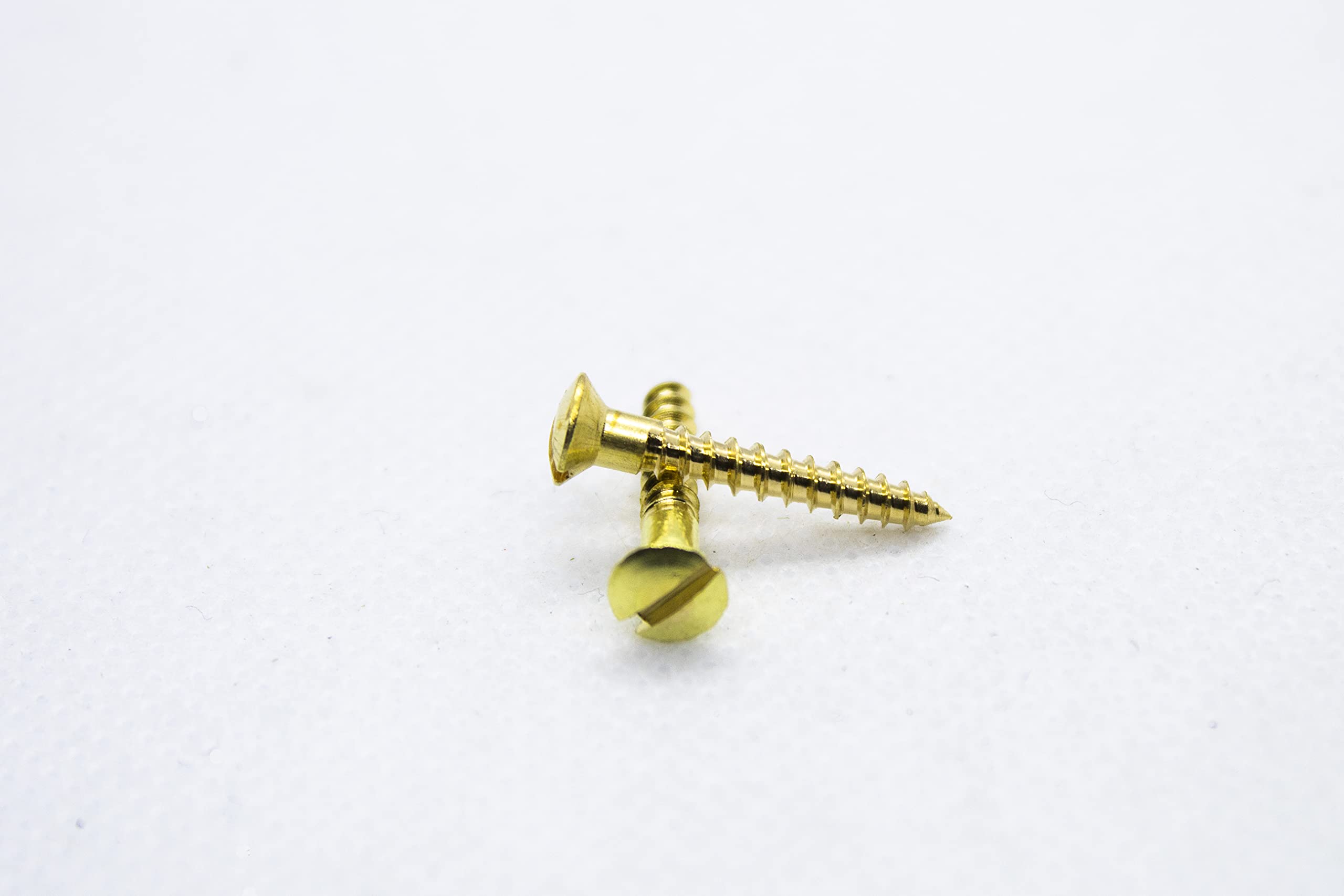 3x20 (4x3/4) brass raised slotted head screw (Pack of 20, 50, 100) (50)