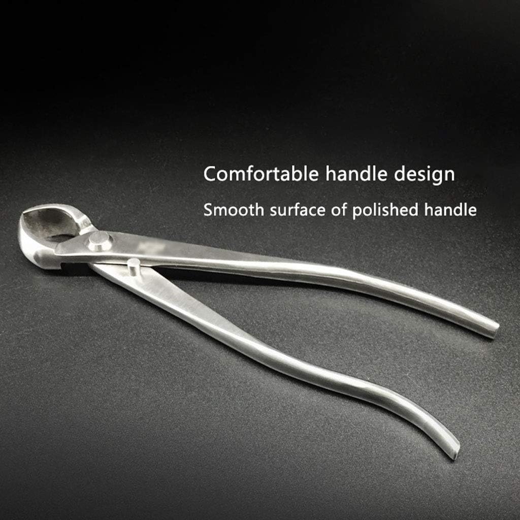 Concave Cutter Bonsai Cutter - Stainless Steel Round Edge Knob Cutter Gardening Tool Hand Forged Bonsai Concave Branch Cutter 8.2 inch