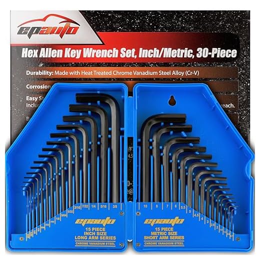 EPAuto Hex Key Wrench Set, 30-Piece, (0.028-3/8 inch,0.7-1.0mm)
