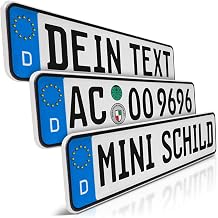 1 Mini Car Number Plate | Choice of Text Name Plate for Birthday | Aluminium