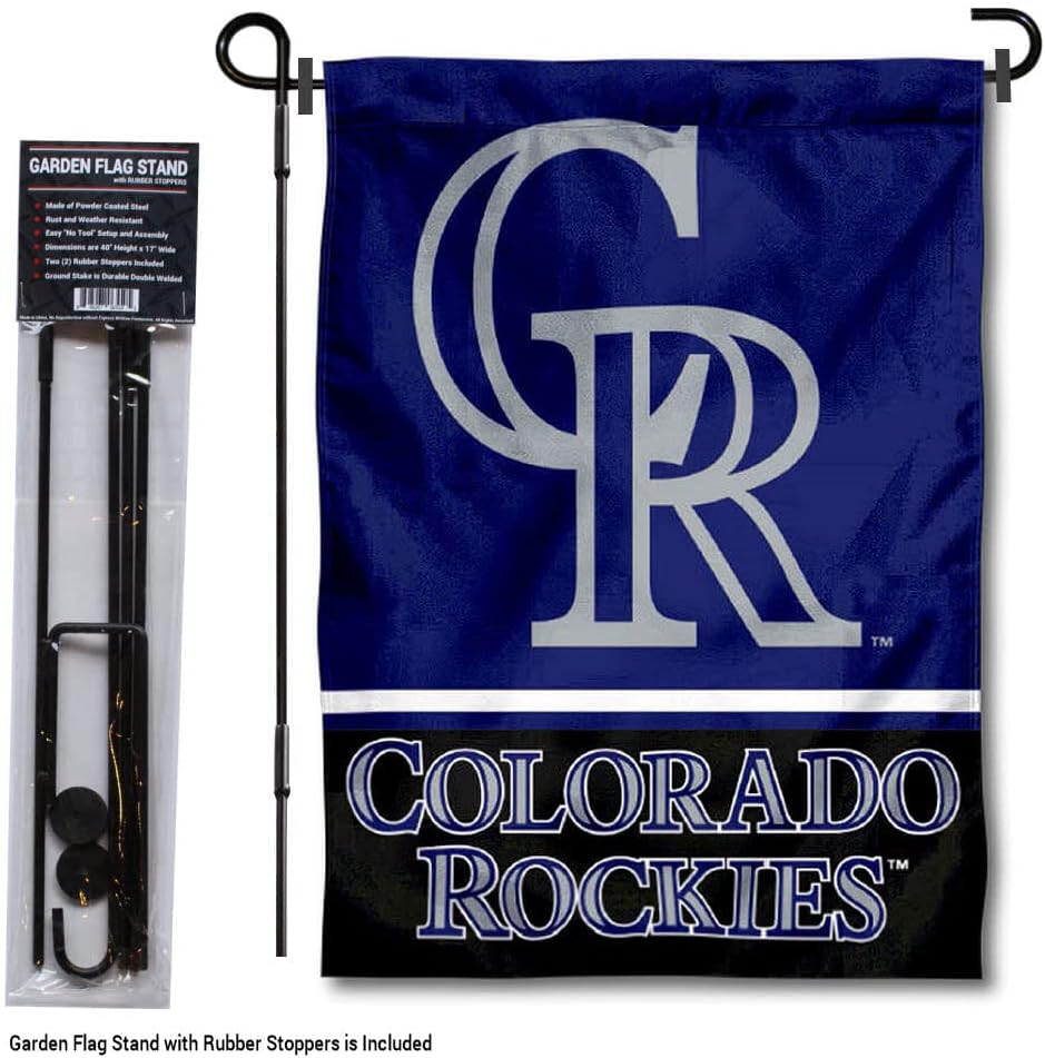 Colorado Rockies Garden Flag with Stand Holder - Image 2