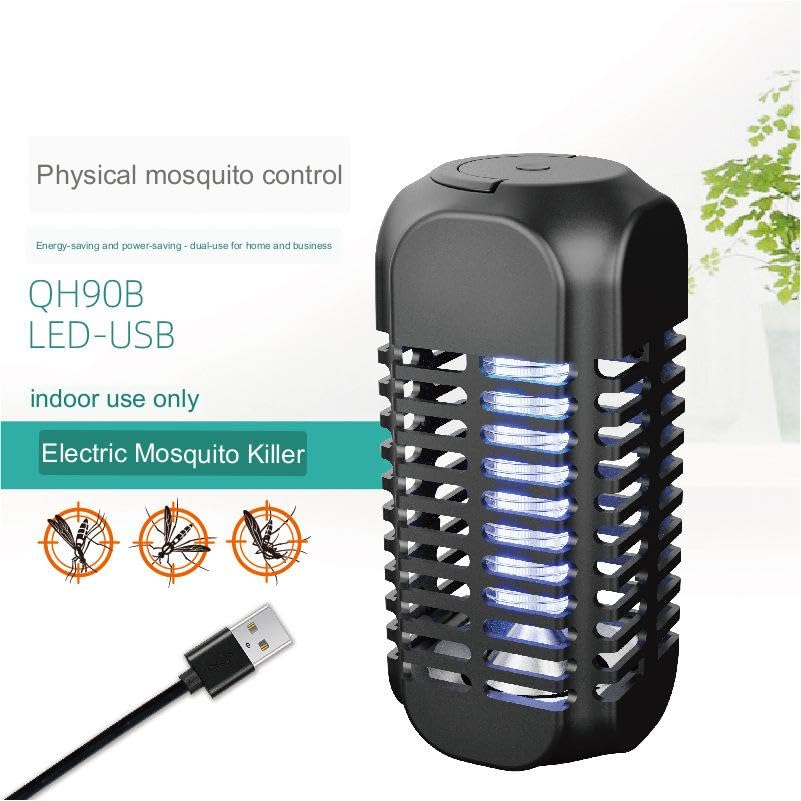 Killer per zanzare, Zapper per mosche con luce UV, Killer per insetti ricaricabile tramite USB per zanzare, Zapper elettrico portatile, Lampada trappola per insetti per campeggio, camera da letto, c