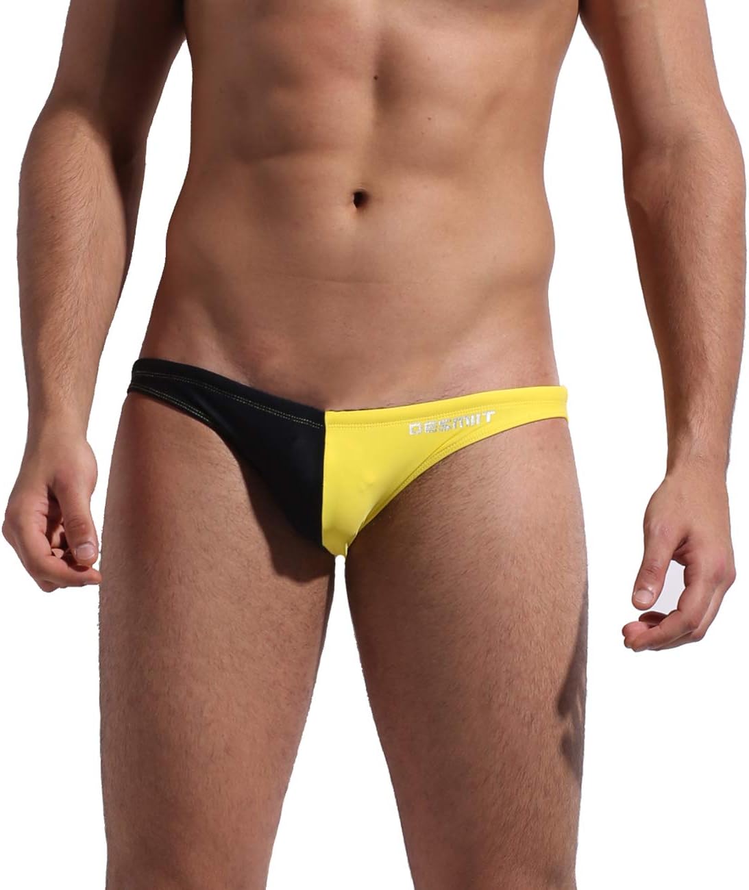 Men's Low Rise Swimwear Colorant Match Swimming Brief Bikini