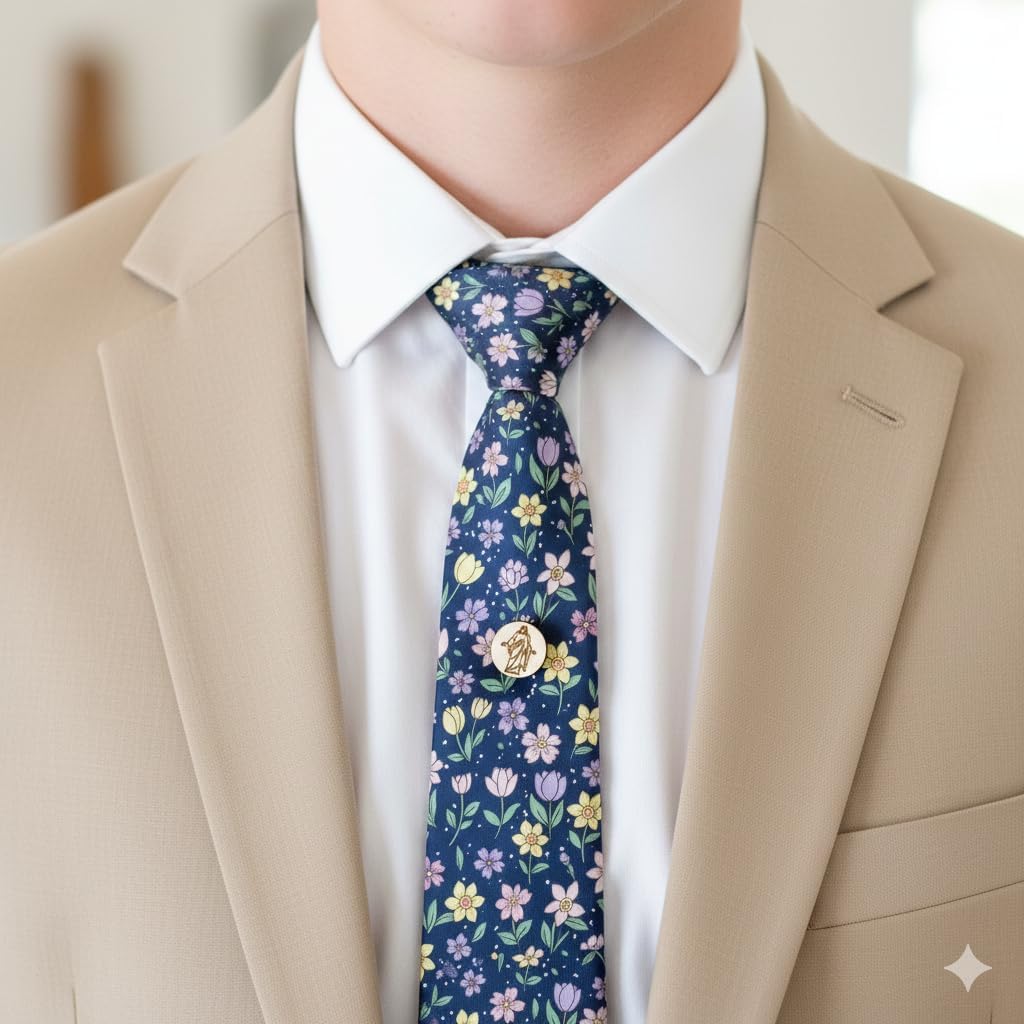 Jesus Christ Tie Tack Pin for Men Boys | Christian Baptism Gift Religious Suit Accessory | Christus Lapel Pin for Church Missionary Easter Gift Fathers Son
