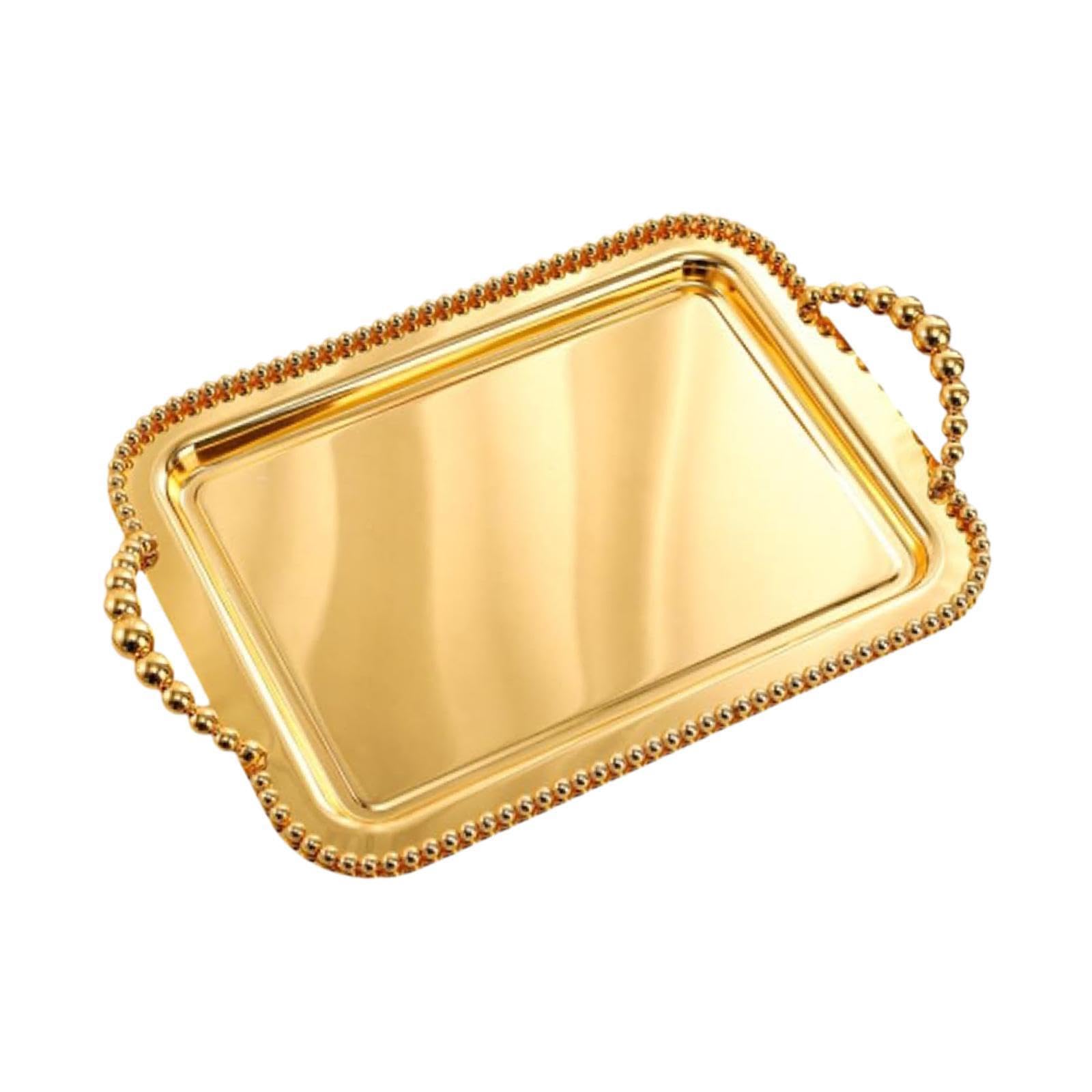 KIOALXZ Designer Multifunction Home Organizer Elegant Tray Displaying Jewelry Food Or Perfume Rectangle Serving Tray Kitchen Fruit Dessert Restaurants Serving