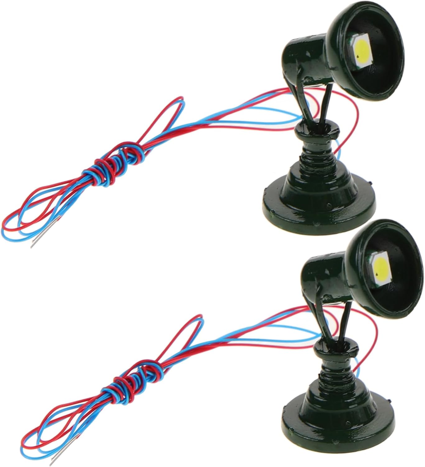 NUOBESTY 2pcs Mini Railroad Signal Lamp Simulation Spotlight for Model Train Table Decorative Mini Signal Light for Sand Table Diorama and Railway Scene