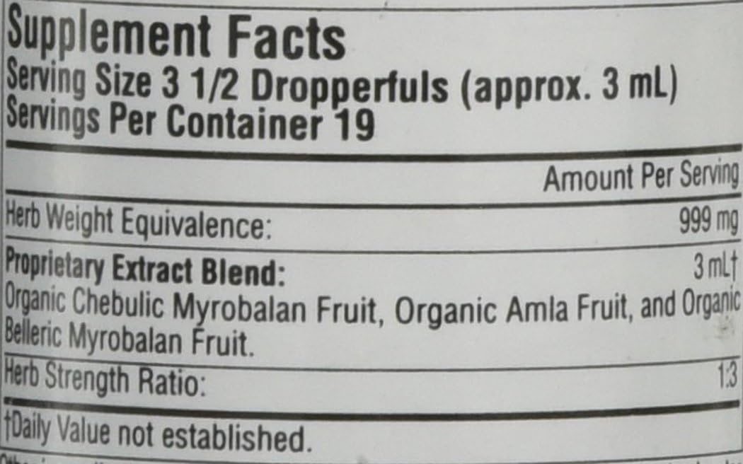 PLANETARY HERBALS Triphala Gi Tract Wellness, 1000 mg, 4 Fluid Ounce : Health & Household