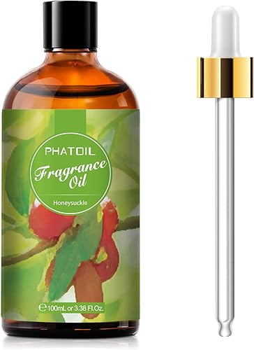 Aceites de fragancia de madreselva de 3.38 onzas líquidas para aromaterapia, aceites esenciales para difusores para el hogar, perfectos para