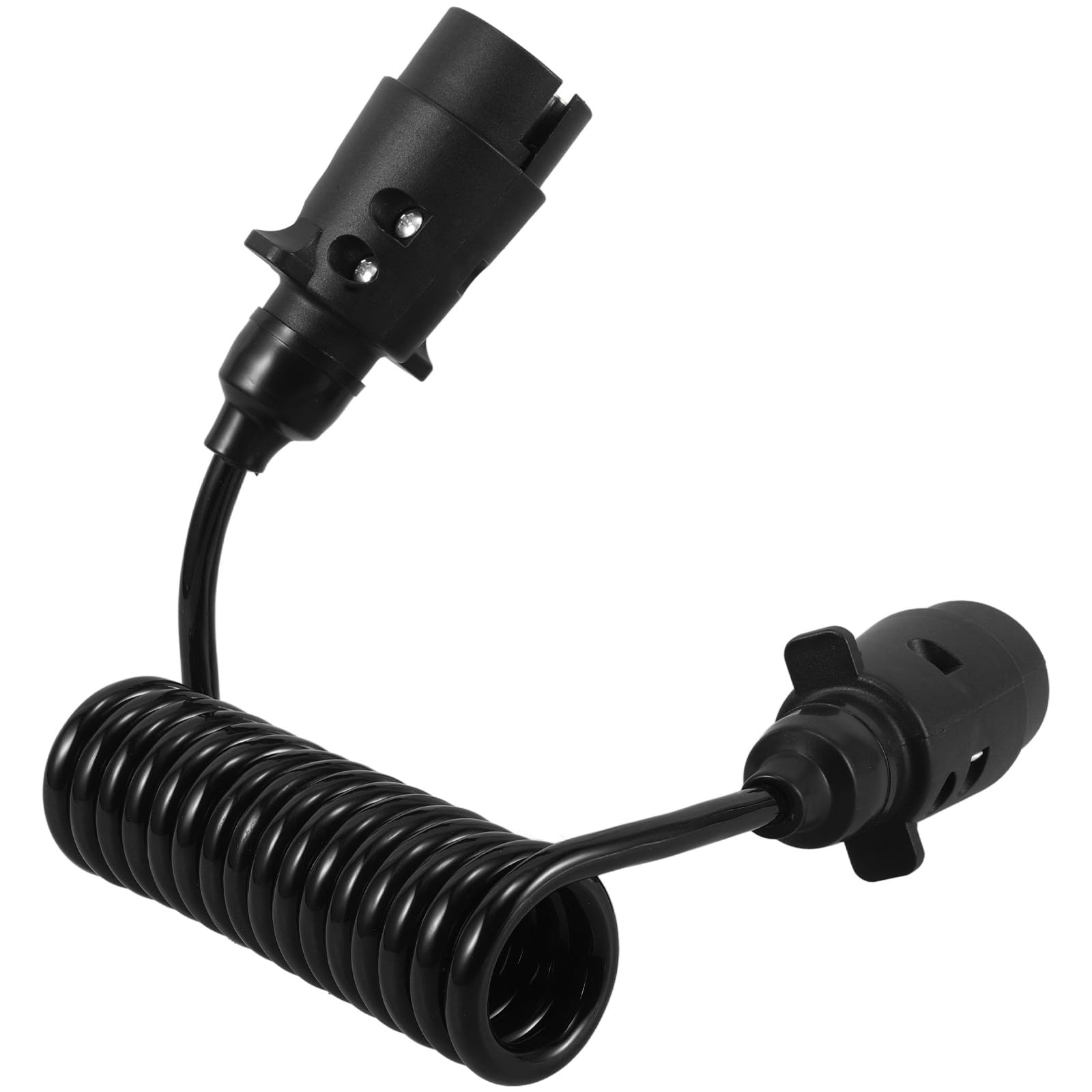 Adaptador de Enchufe de Luz de Remolque Conector Eléctrico de Nylon y Cobre para Camión y Remolque, Instalación Fácil y Conexión Estable