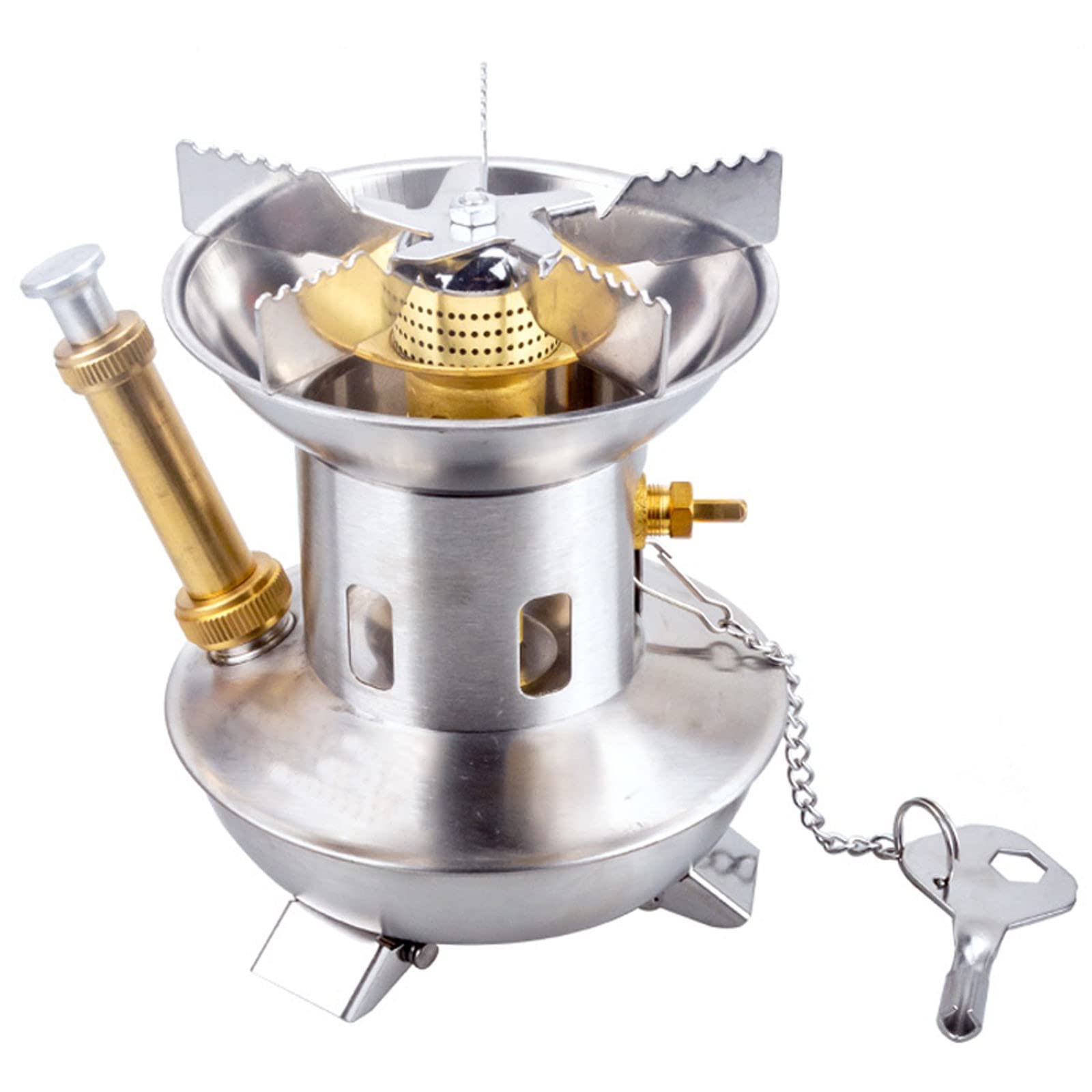 Réchaud de randonnée à essence en acier inoxydable robuste pour camping | Taille B