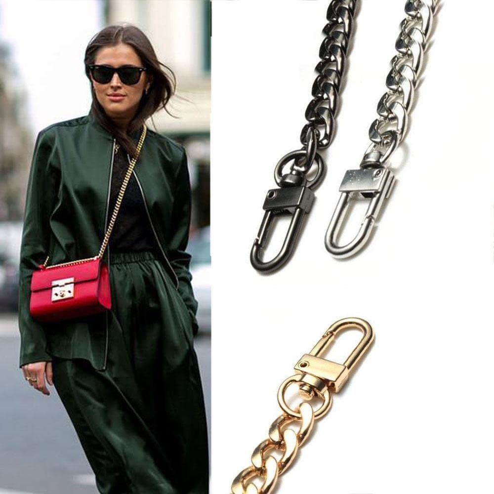 Cadenas Para Bolsos Cadena de Metal 20/40/60/80/100/120cm, correa repuesto for bolso dorado y plateado, hombro con cadena, correas for pequeño(Gold,120cm)
