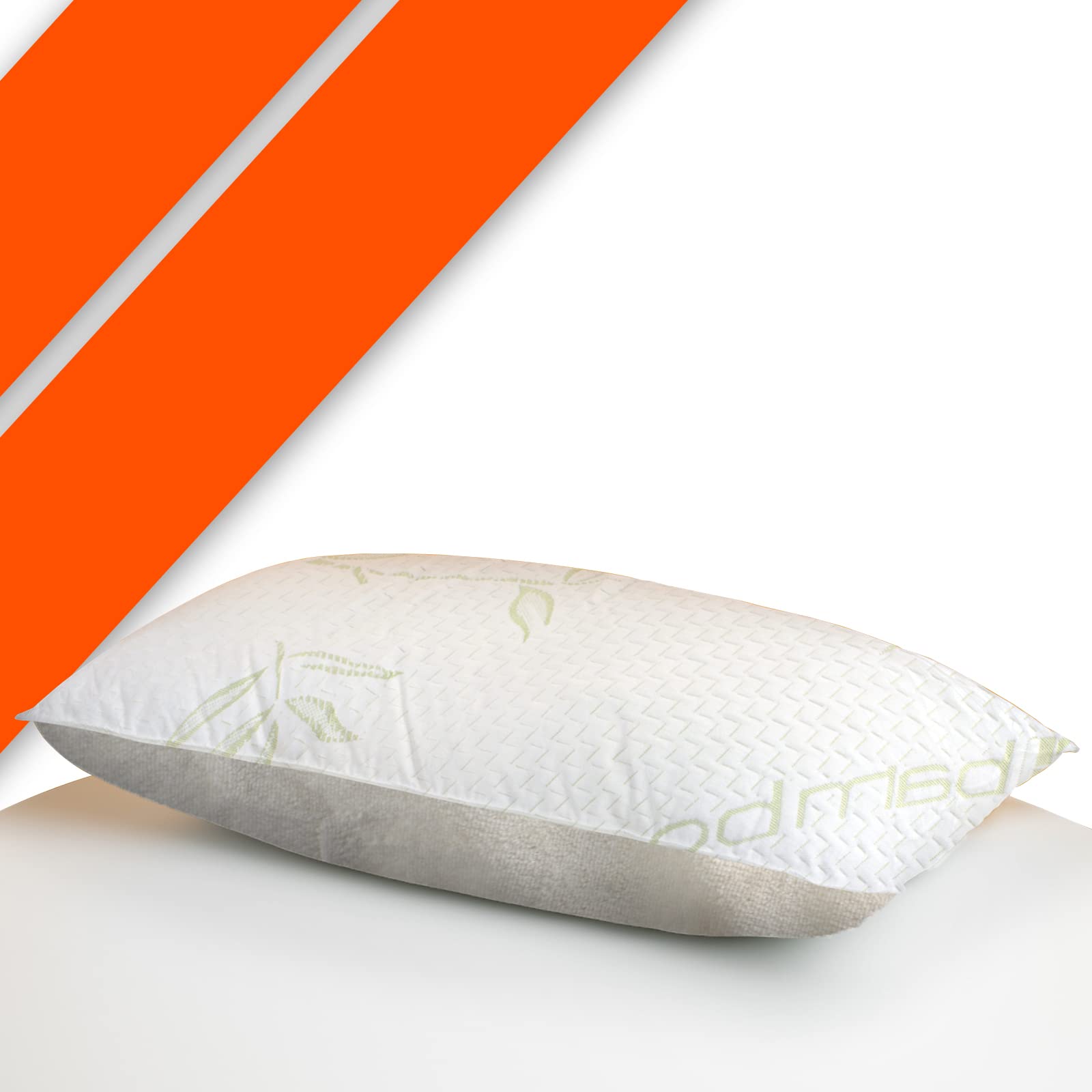 Oreiller en Bambou à Mémoire de Forme | 65cm | Anti-acarien et Anti-bactérien | Housse Respirante | Convient pour l'été et l'hiver | améliore la qualité du Sommeil | Foyer