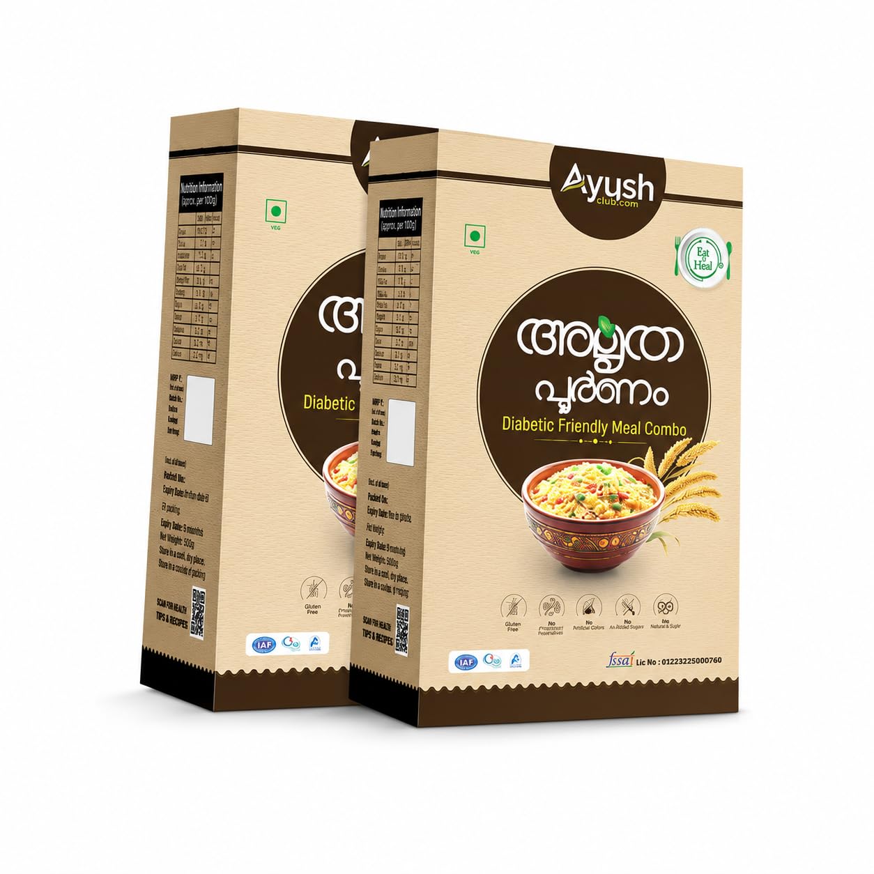 Ayush Club Amritha Poornam Diabetic Friendly Meal Combo 2 Pack-picture-25