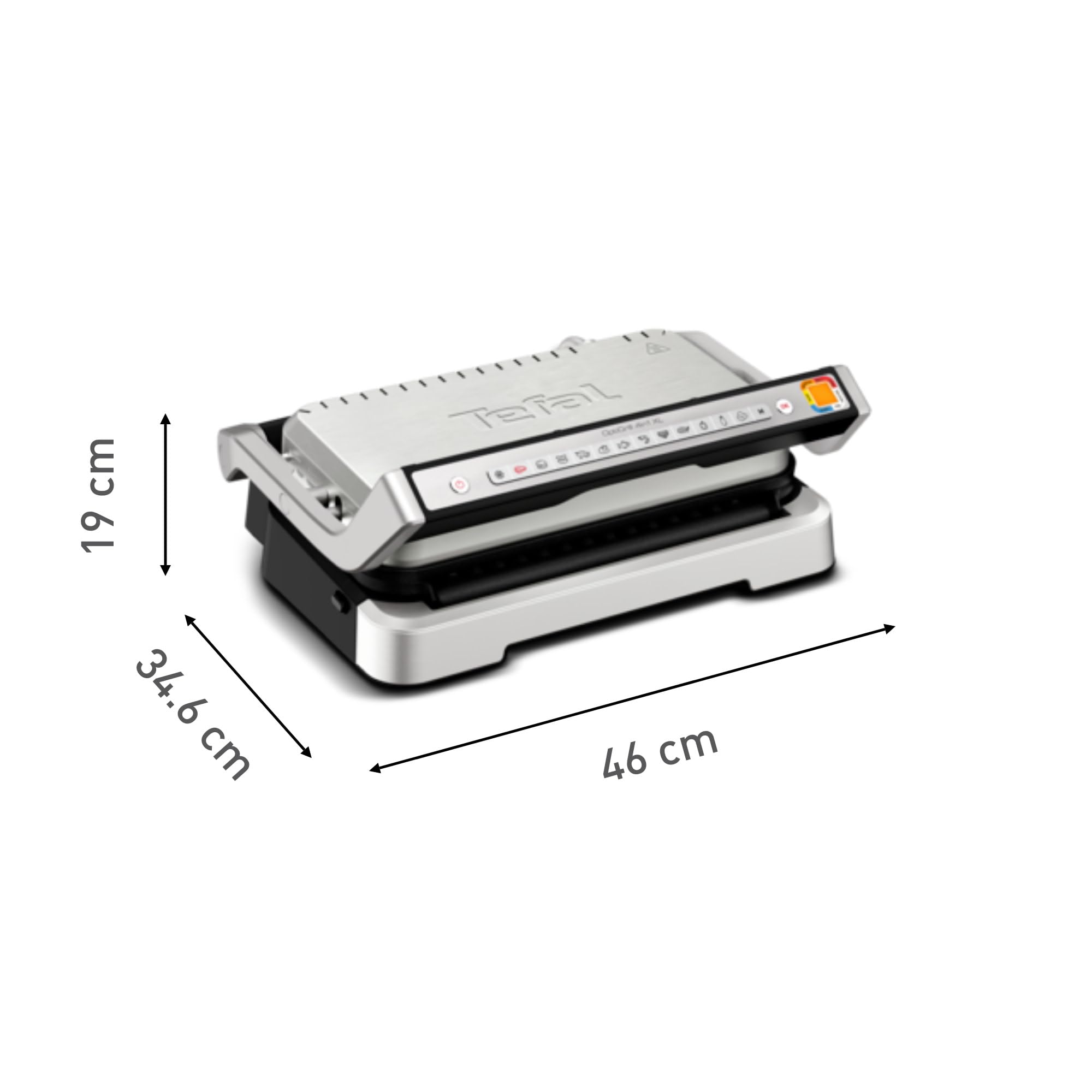 Tefal Optigrill 4 en 1 XL, Grill intelligent, Fonctions bbq, four et repas complet, 9 programmes, Mode manuel, Ouverture 180°, XL 8 personnes, GC784D10