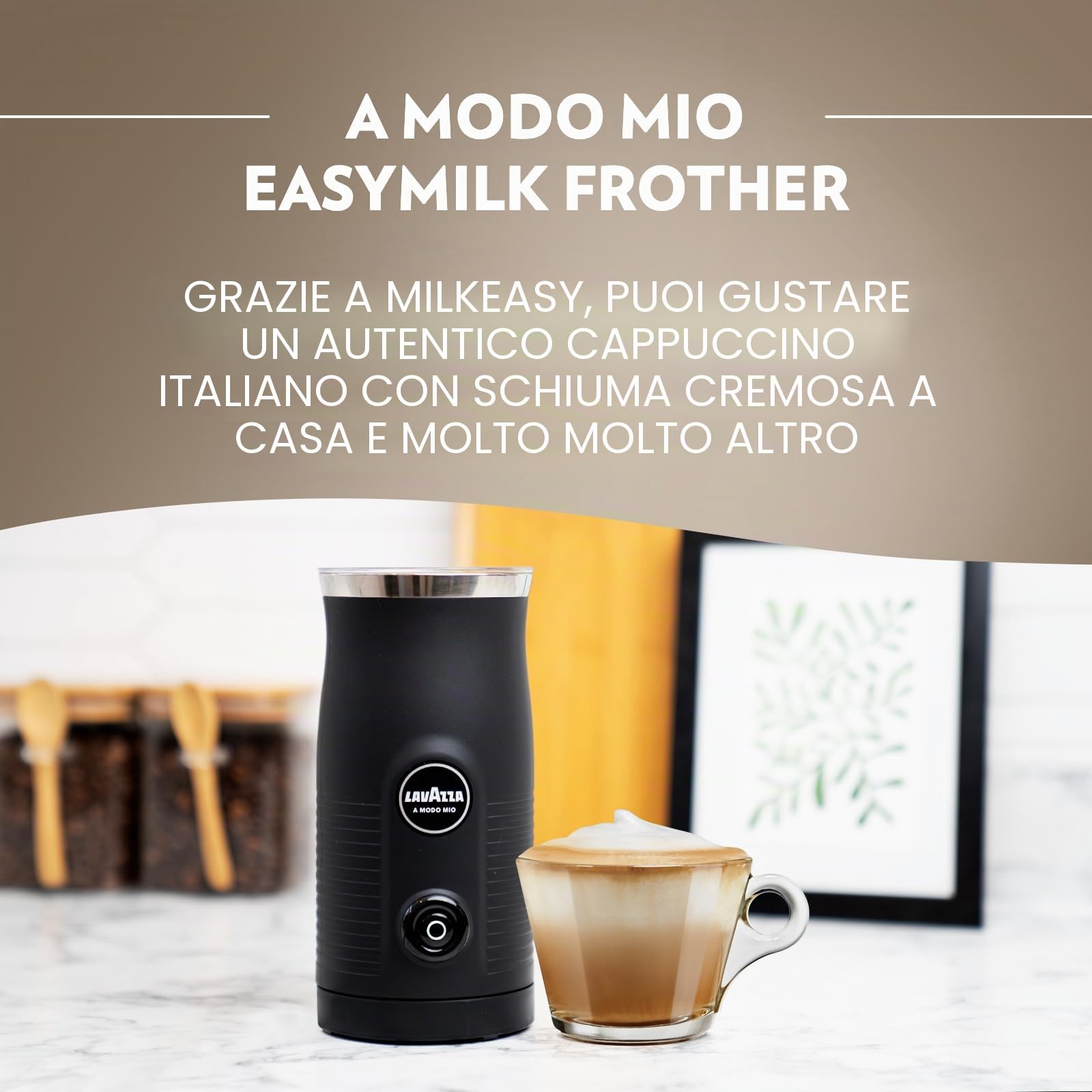 Lavazza Montalatte Easy A Modo Mio, Per Ricetta A Base Di Latte, Nero