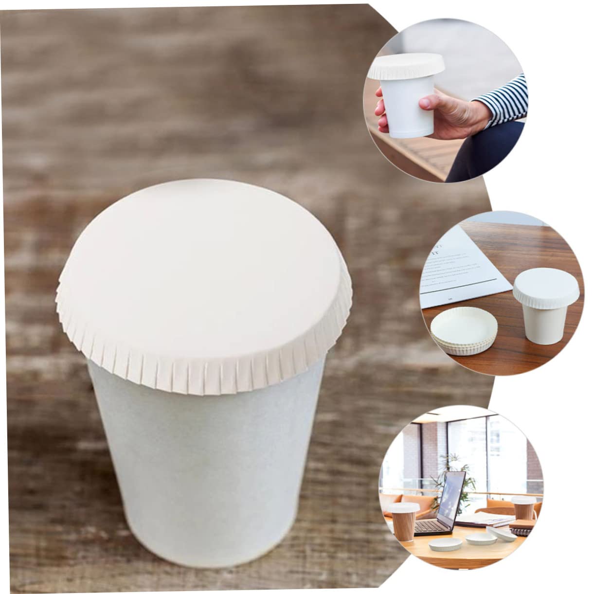 Healeved Paper Cup Protector Drinking Cup Lids Bar Restaurant Ktv Hotel Tea Shop