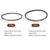 Vista 3 de uxcell M-24 A-25 Drive V-Belt 24" 25" Longitud de paso Industrial Power Rubber Transmisión Belt 2pcs