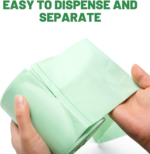 Miniatura 4 de BEIDOU-PAC Bolsas de basura compostables de 13 galones, 60 unidades, bolsas de abono altas para cocina con asa, resistentes bolsas de basura