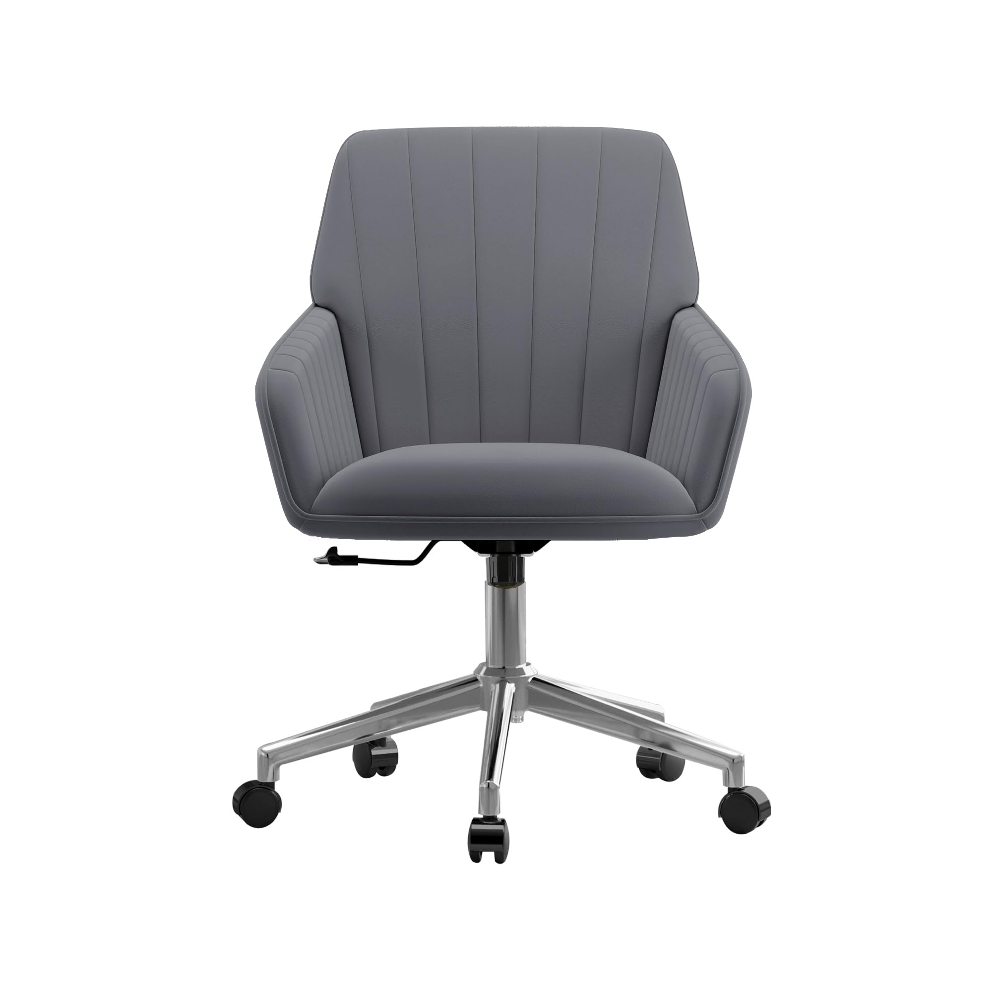 YISHENG Velvet Office Desk Chair with Silver Base, with Wheels,Modern Height Adjustable 360 Degree Swivel Upholstered Vanity Chairs with Arms for