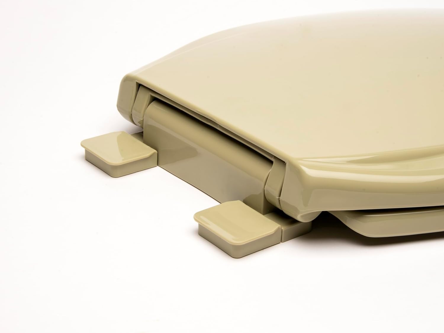 2Q1E6-58 Deluxe Slow Close Plastic Toilet Seat with Vari Adjust Lok-Down R'N'C Hinge and Quik-Lok Mounting Hardware, Elongated, Avocado