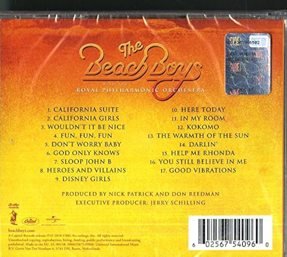 米2discs LP Beach Boys,  Philharmonic Orchestra The Beach Boys With The  Philharmonic Orchestra B002857601 Capitol Record The Beach Boys with The Royal Philharmonic Orchestra 2LP