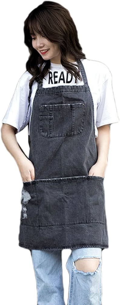 Amazon|JCHJ 首掛け デニム エプロン 調節可能 大きいサイズ 作業用 Amazon|JCHJ 首掛け デニム エプロン 調節可能 大きいサイズ 作業用