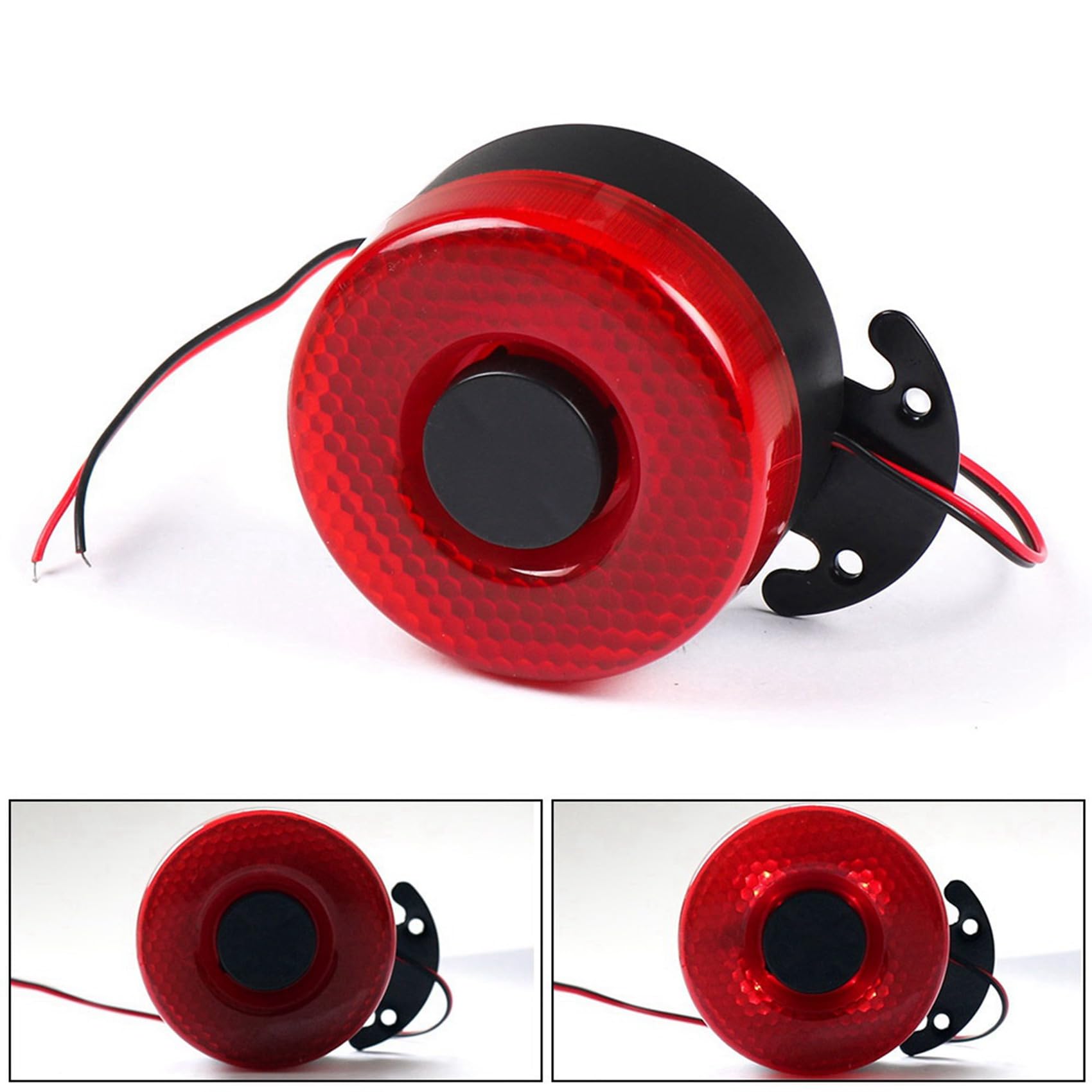 10X DC 12V-24V 105DB Sirena de Advertencia Automática Señal de Sonido Alarmas de Respaldo Bocinas con LED Pitido Bocina de Aire Inversa para el Automóvil
