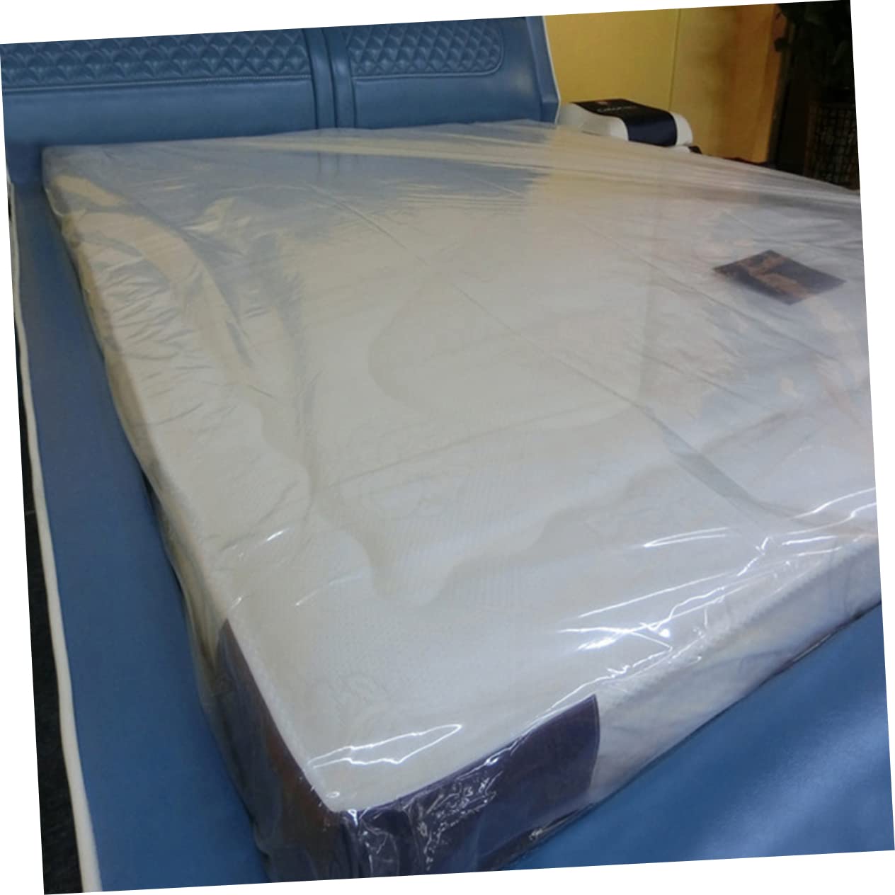 Garneck Coprimaterasso Autoadesivo in PE A 2 Strati per Trasloco Letto (220x250 Cm)